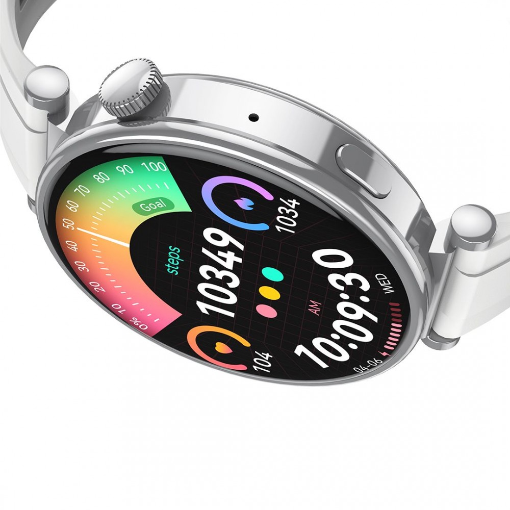 XO GT4 mini AMOLED Smart Αθλητικό Ρολόι SmartWatch Με Παλμογράφο Ασημί