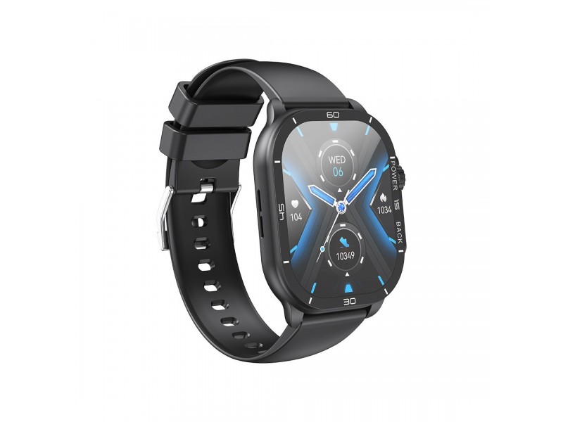 XO J12 Amoled Smart Αθλητικό Smartwatch Με Παλμογράφο Ανθρακί