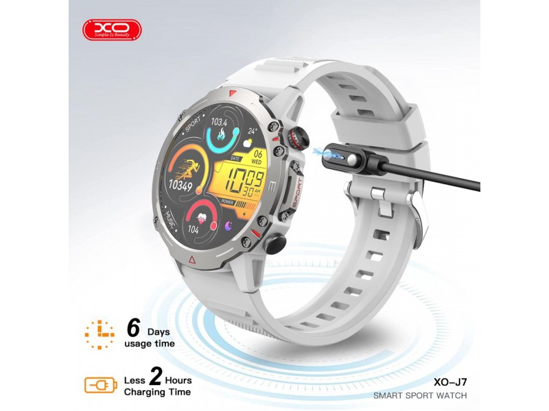 XO J7 Smartwatch Με Παλμογράφο (Γκρί)