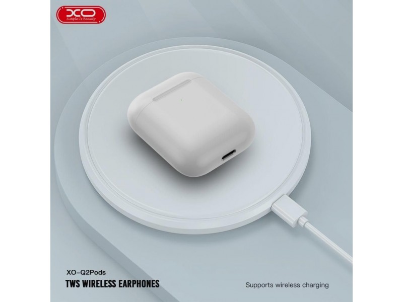 XO Q2Pods Bluetooth Ακουστικά 2ης Γενιάς με Αισθητήρα Αυτιού Και Λειτουργία Ασύρματης Φόρτισης