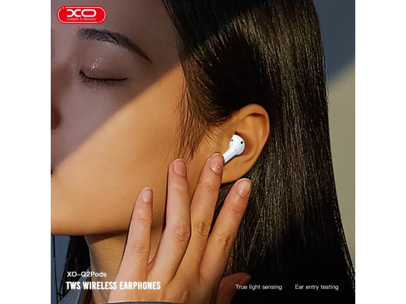 XO Q2Pods Bluetooth Ακουστικά 2ης Γενιάς με Αισθητήρα Αυτιού Και Λειτουργία Ασύρματης Φόρτισης